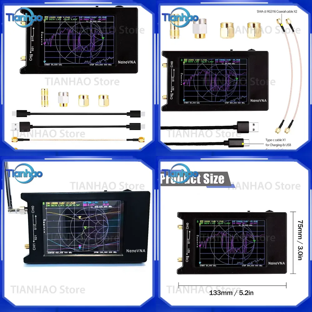 Power Tools Vector - NanoVNA-H4 pour analyseur d'antenne 10 kHz