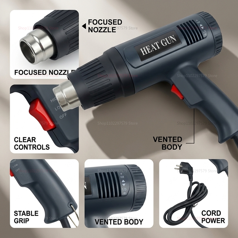 Pistolet à air chaud 220V 2000 - Power Tools Toolstation avis et prix