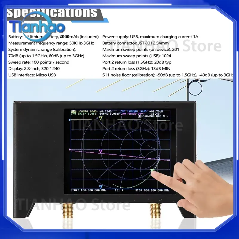NanoVNA V2 3G S-A-A-2 Testeur  - Power Tools Vector avis et prix